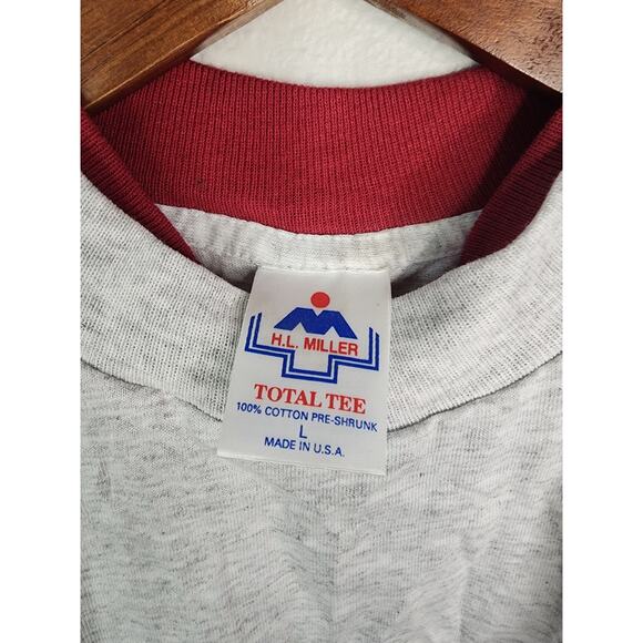 1996 Vintage H.L. Miller Youth L Double Sleveed Gray Blank VTG - Picture 3 of 7